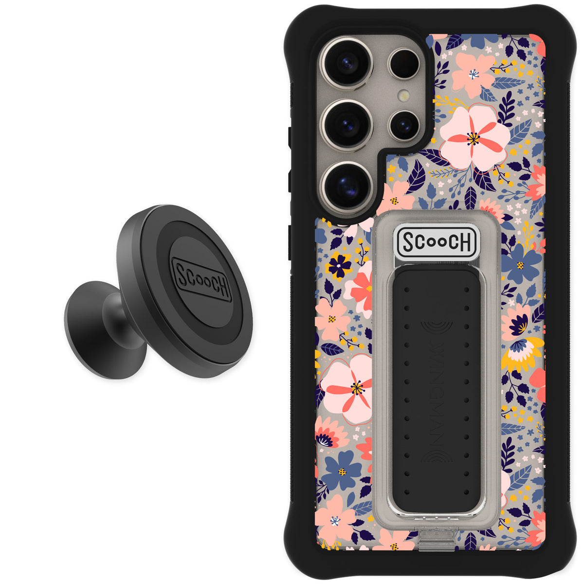 Scooch Wingman Wildflowers for Galaxy S24 Ultra — Starter Bundle
