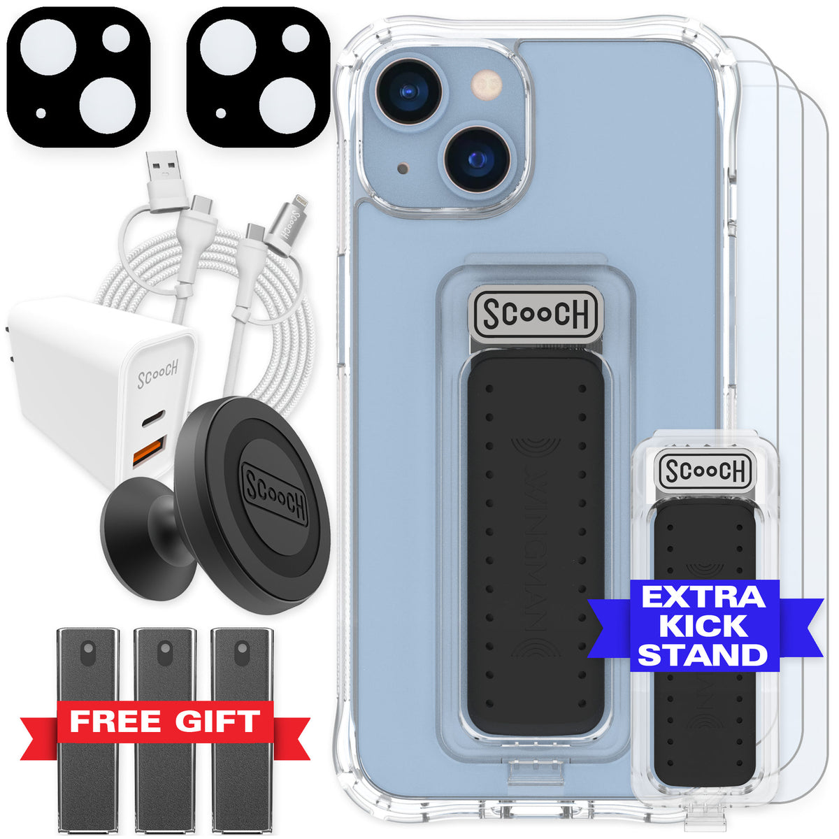 Scooch Wingman Clear for iPhone 14 — Ultimate Bundle