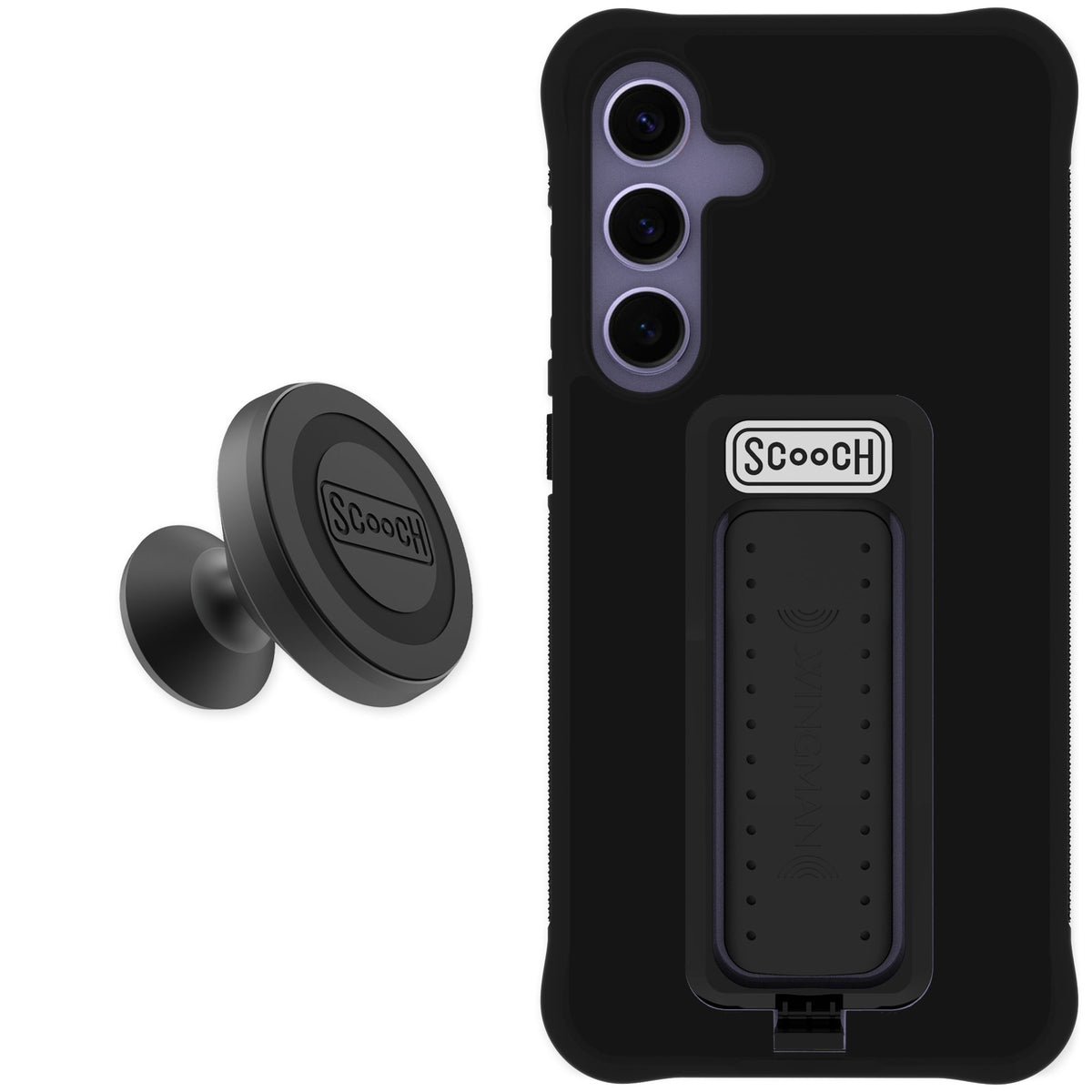 Scooch Wingman Black for Galaxy S25+ — Starter Bundle