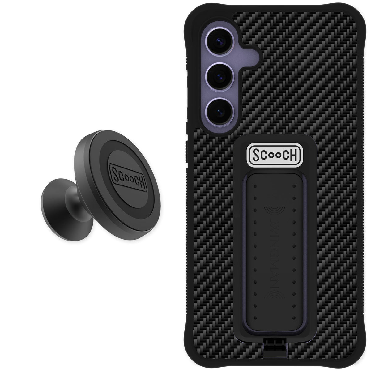 Scooch Wingman Carbon Fiber for Galaxy S25+ — Starter Bundle