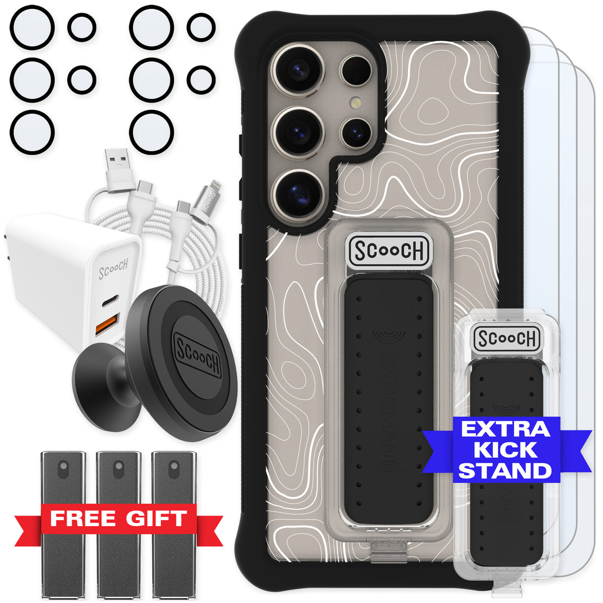 Scooch Wingman Topography for Galaxy S25 Ultra — Ultimate Bundle