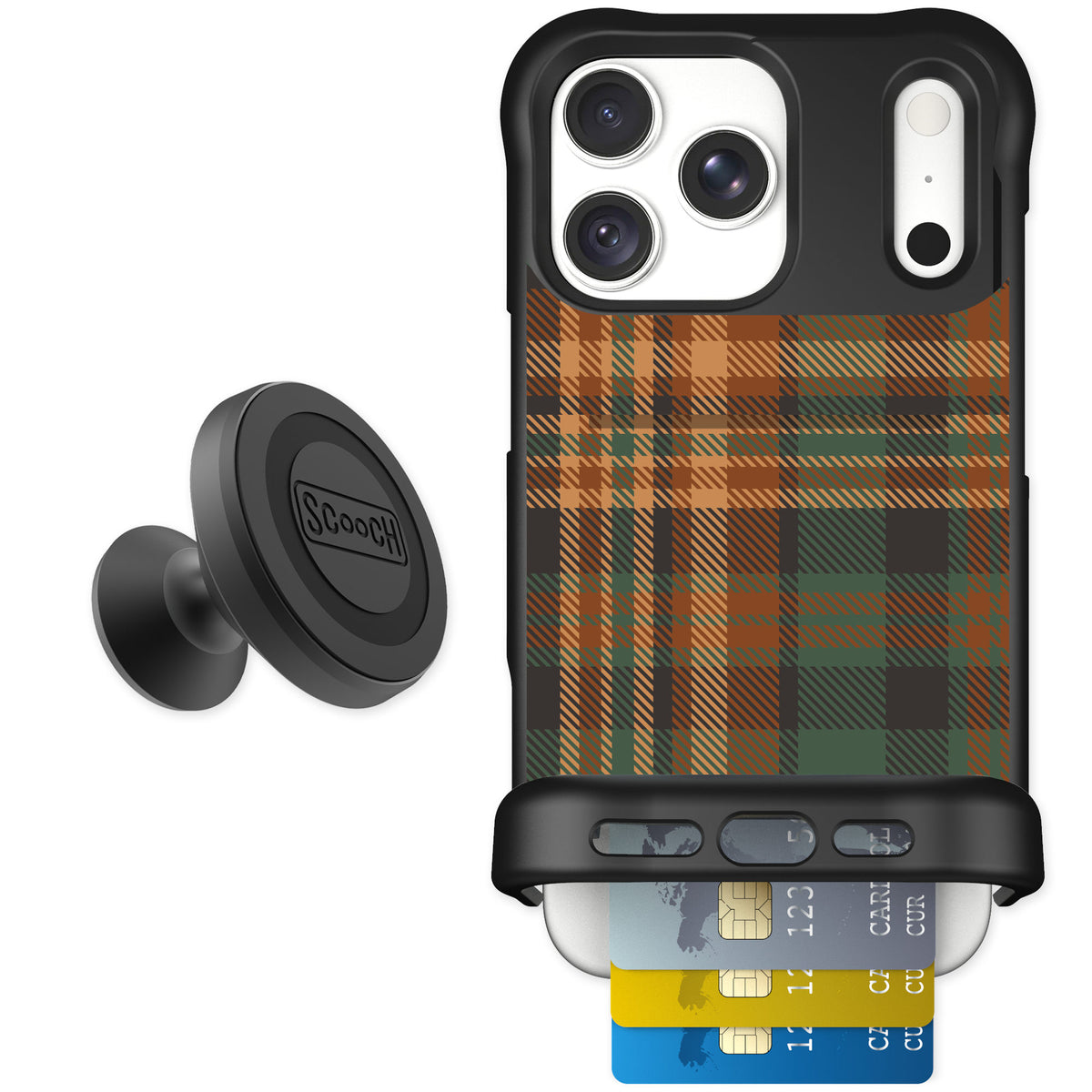 Scooch Wingmate Fall Flannel for iPhone 18 Pro Max — Starter Bundle