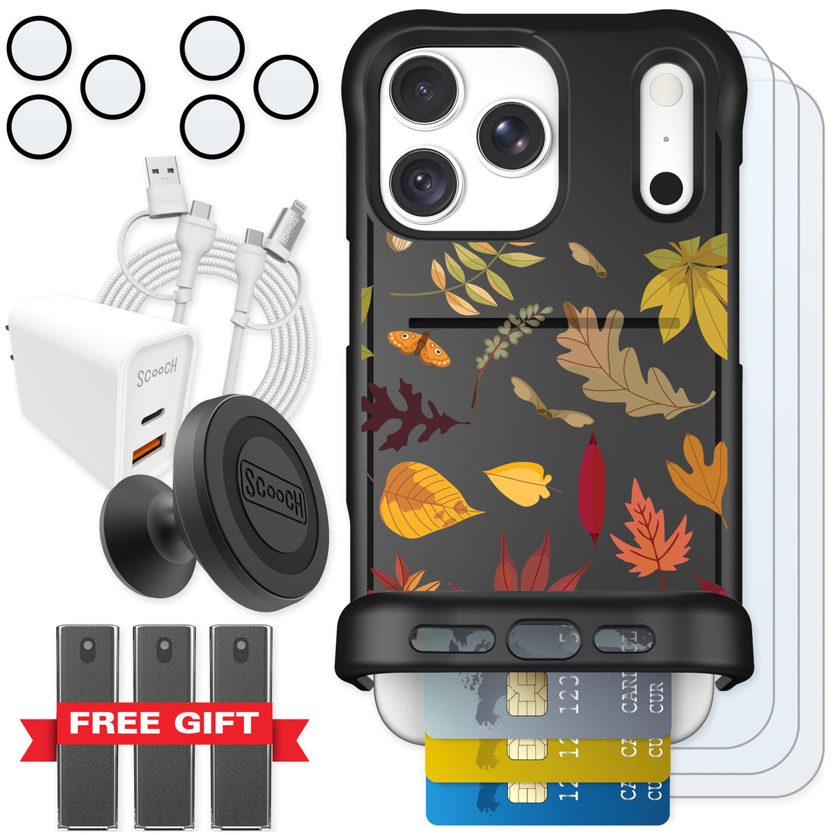 Scooch Wingmate Autumn Leaves for iPhone 18 Pro Max — Ultimate Bundle
