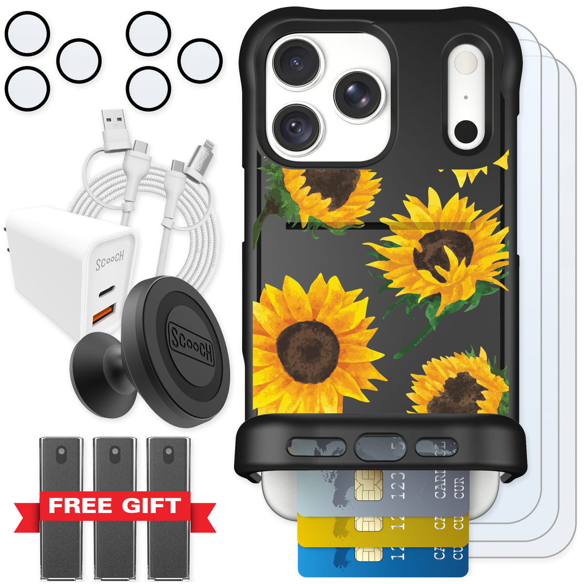 Scooch Wingmate Sunflower Frenzy for iPhone 18 Pro Max — Ultimate Bundle