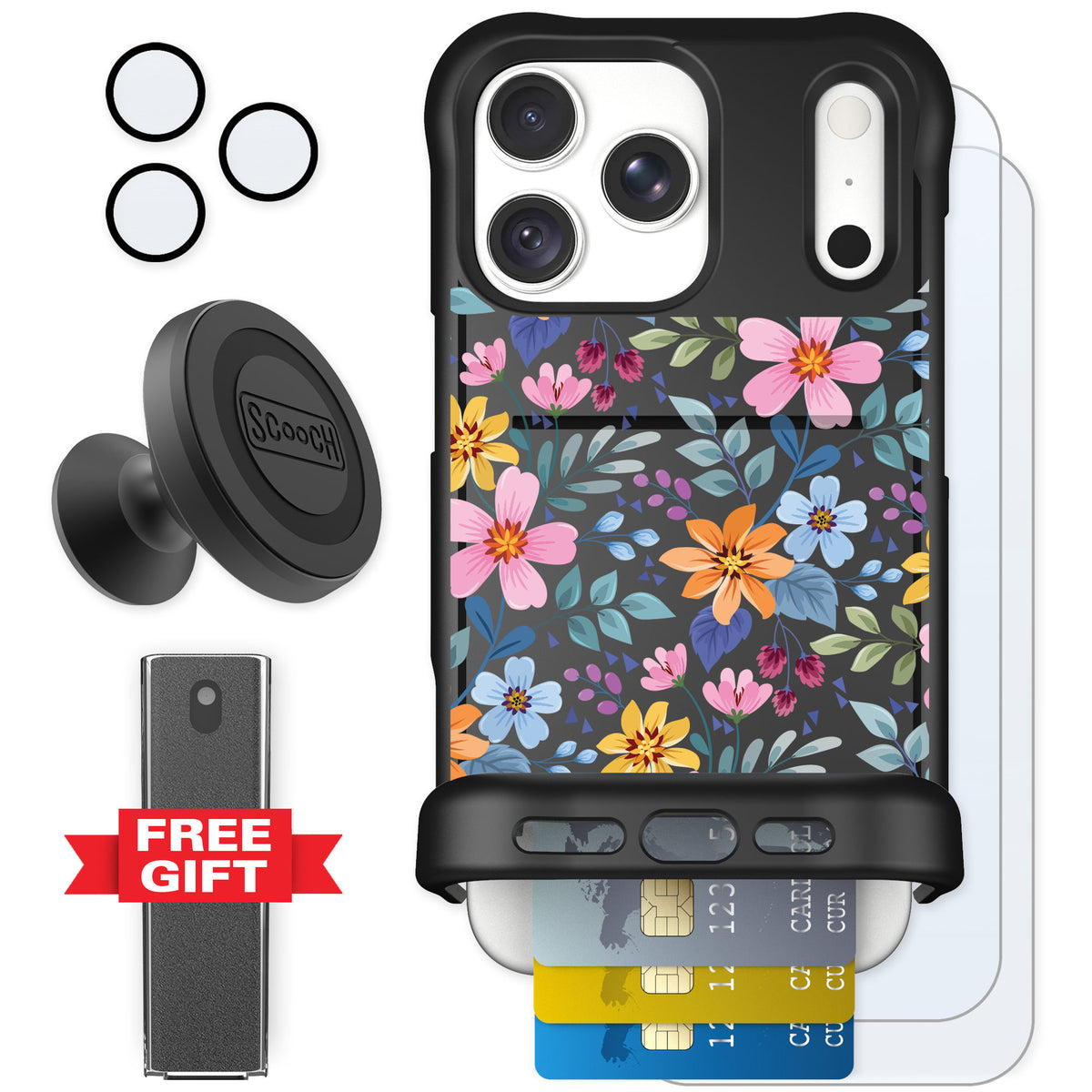 Scooch Wingmate Full Bloom for iPhone 18 Pro Max — Defender Bundle