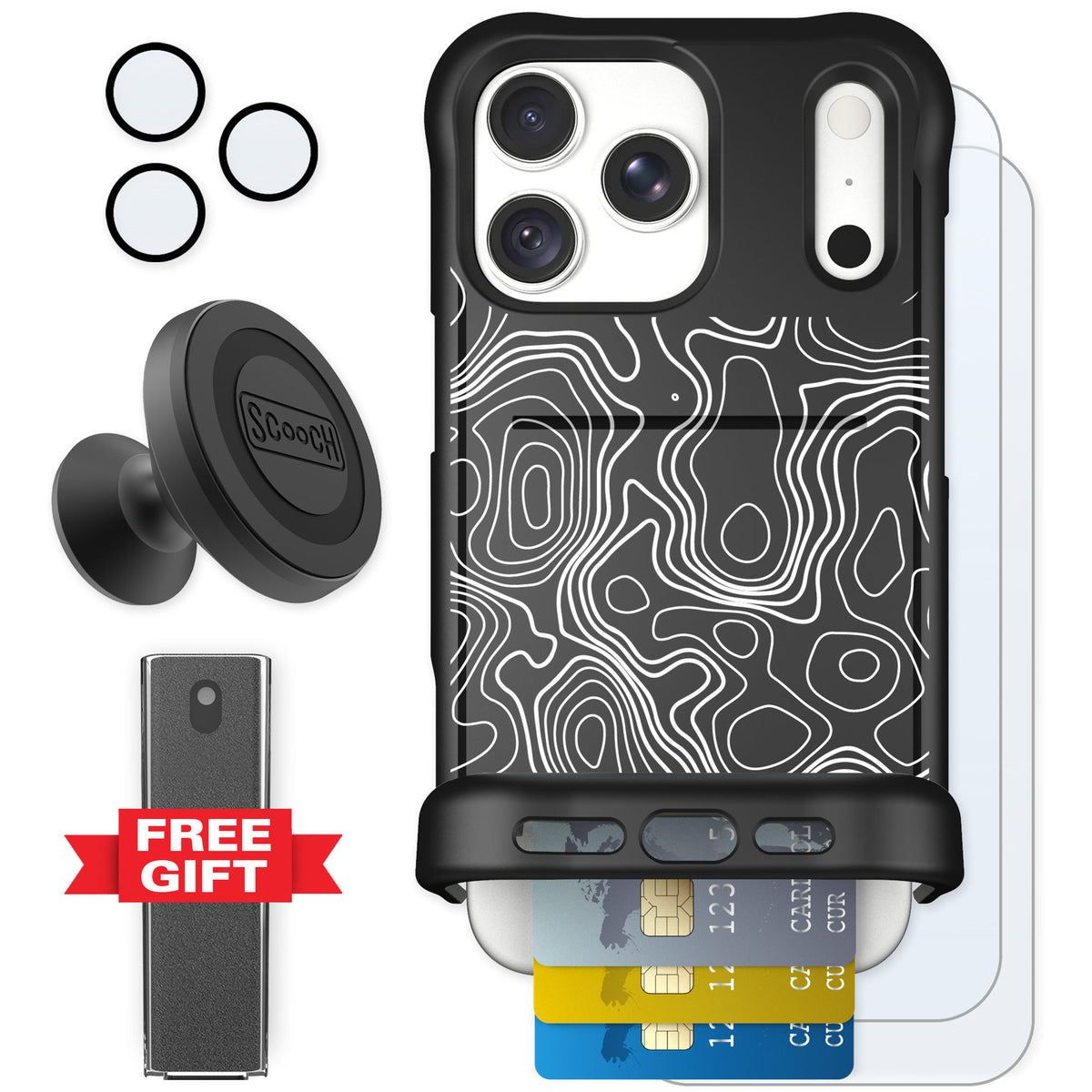 Scooch Wingmate Topography for iPhone 18 Pro Max — Defender Bundle