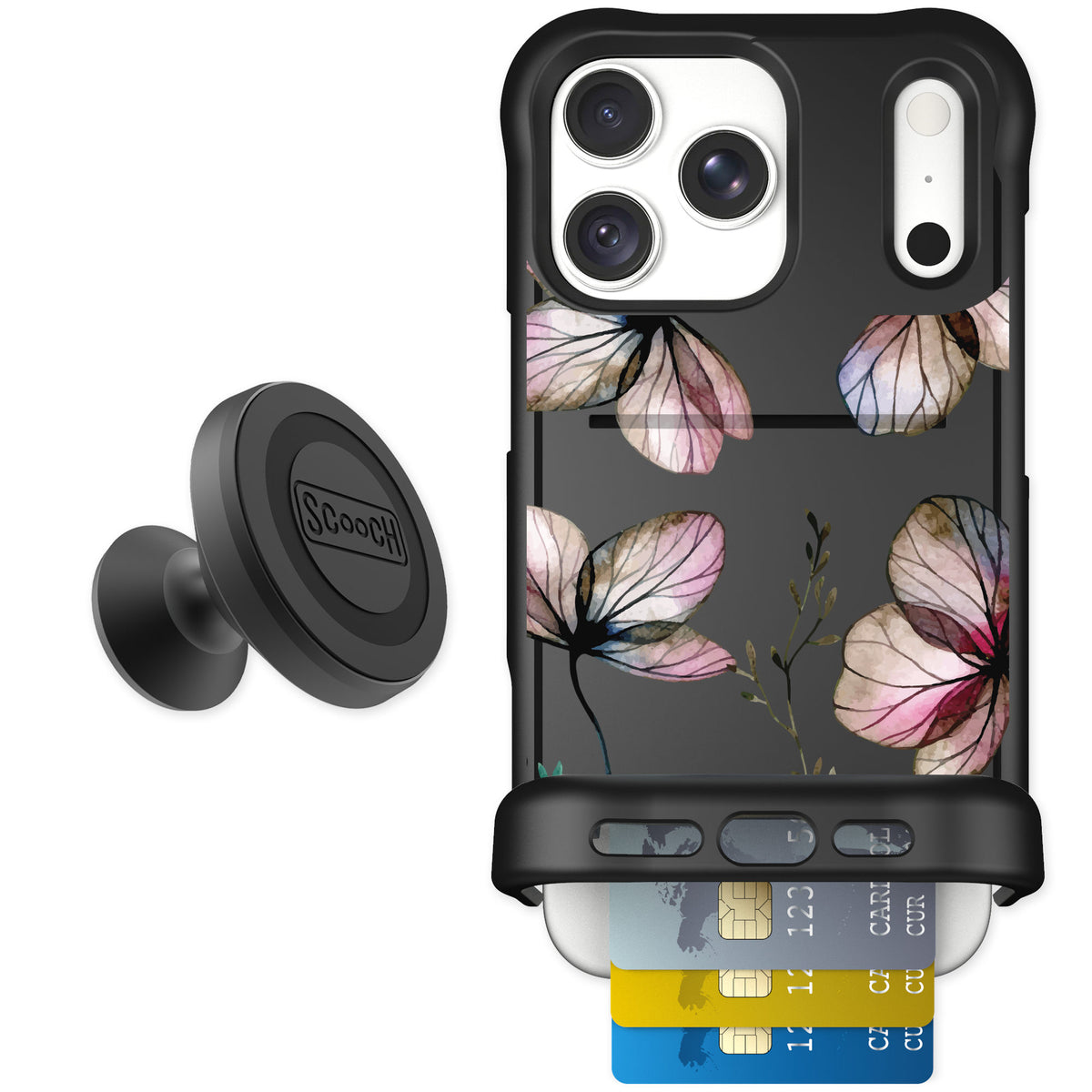 Scooch Wingmate Dried Flowers for iPhone 18 Pro Max — Starter Bundle