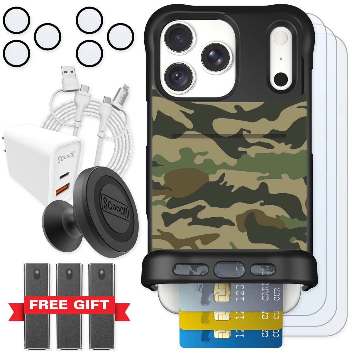 Scooch Wingmate Classic Camo for iPhone 18 Pro Max — Ultimate Bundle