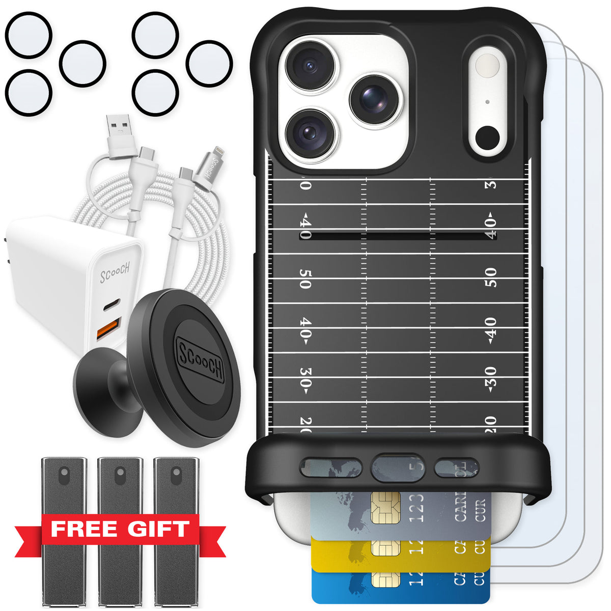 Scooch Wingmate Yard Lines for iPhone 18 Pro Max — Ultimate Bundle