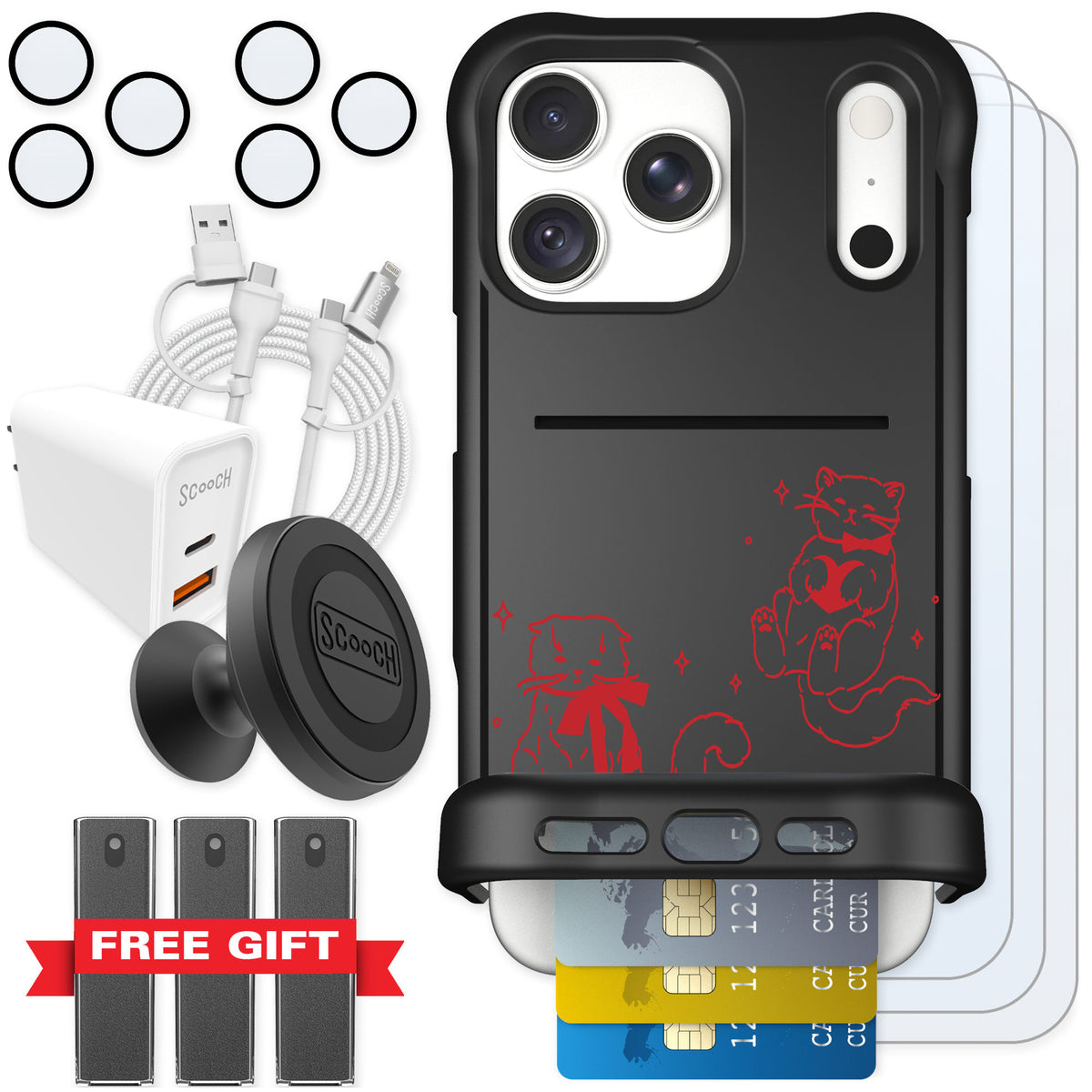 Scooch Wingmate Cupid's Cats for iPhone 18 Pro Max — Ultimate Bundle