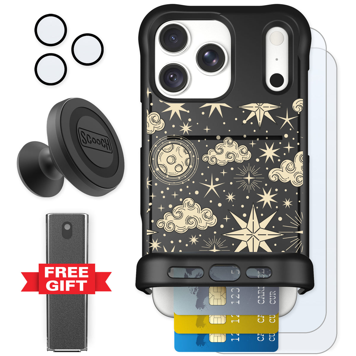 Scooch Wingmate Celestial Sleep for iPhone 18 Pro Max — Defender Bundle