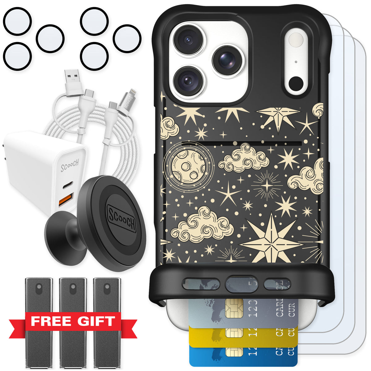 Scooch Wingmate Celestial Sleep for iPhone 18 Pro Max — Ultimate Bundle