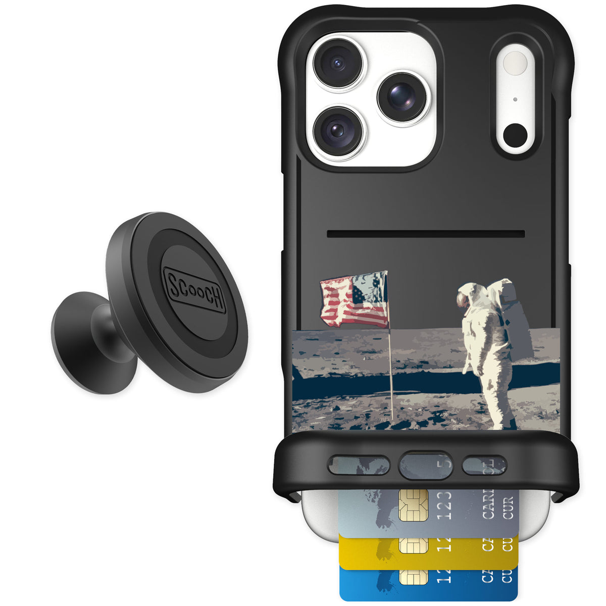 Scooch Wingmate Lunar Landing for iPhone 18 Pro Max — Starter Bundle