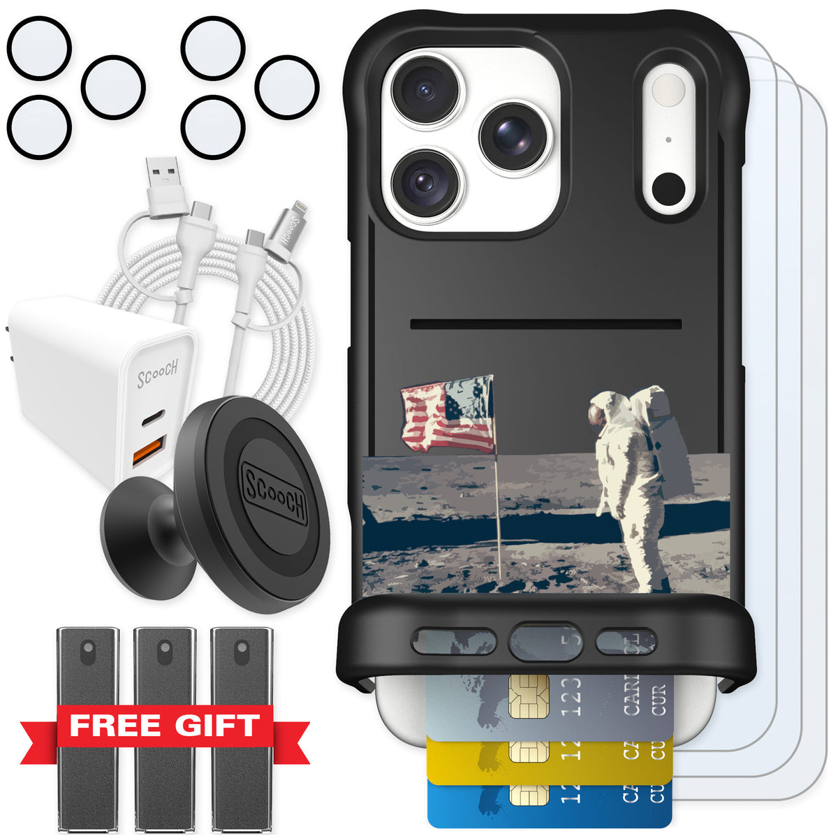Scooch Wingmate Lunar Landing for iPhone 18 Pro Max — Ultimate Bundle