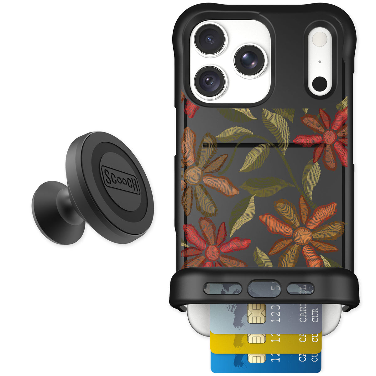 Scooch Wingmate Floral Tapestry for iPhone 18 Pro Max — Starter Bundle
