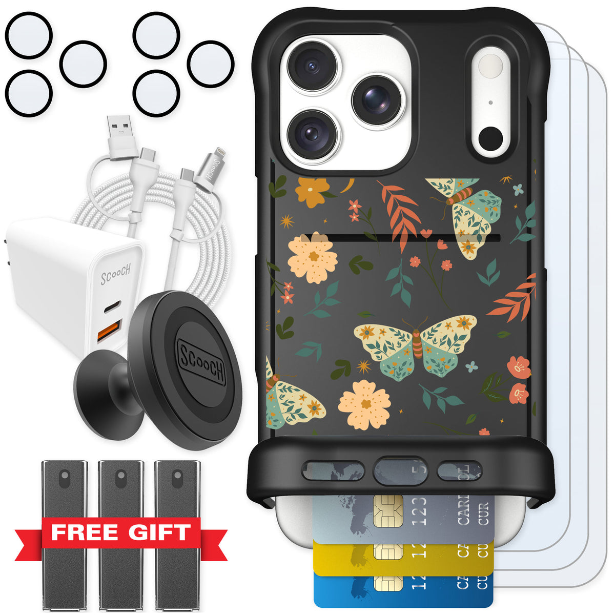 Scooch Wingmate Boho Nights for iPhone 18 Pro Max — Ultimate Bundle