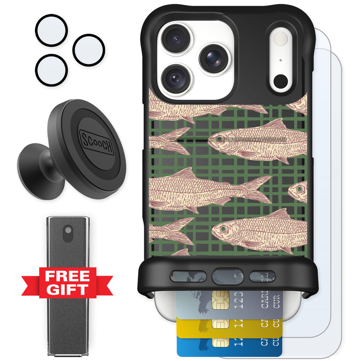 Scooch Wingmate Fresh Catch for iPhone 18 Pro Max — Defender Bundle