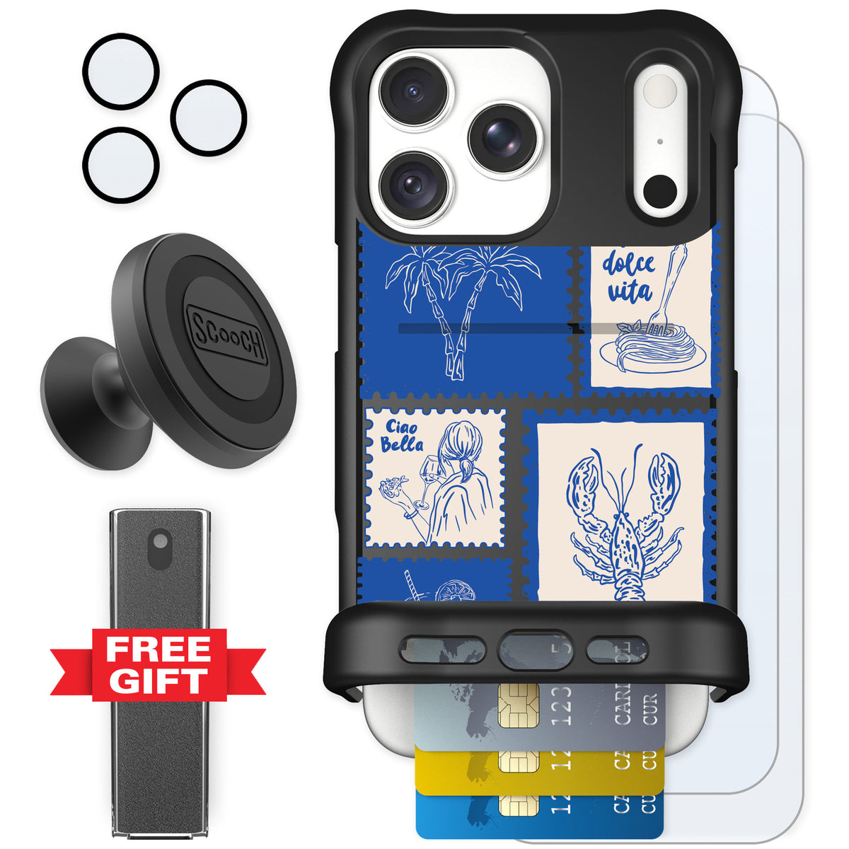 Scooch Wingmate Euro Summer for iPhone 18 Pro Max — Defender Bundle