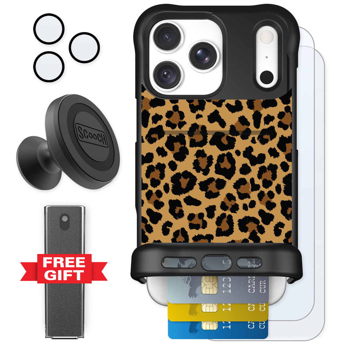 Scooch Wingmate Fierce Feline for iPhone 18 Pro Max — Defender Bundle