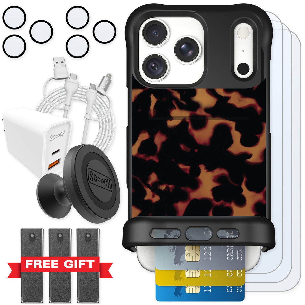 Scooch Wingmate Tortoise Shell for iPhone 18 Pro Max — Ultimate Bundle