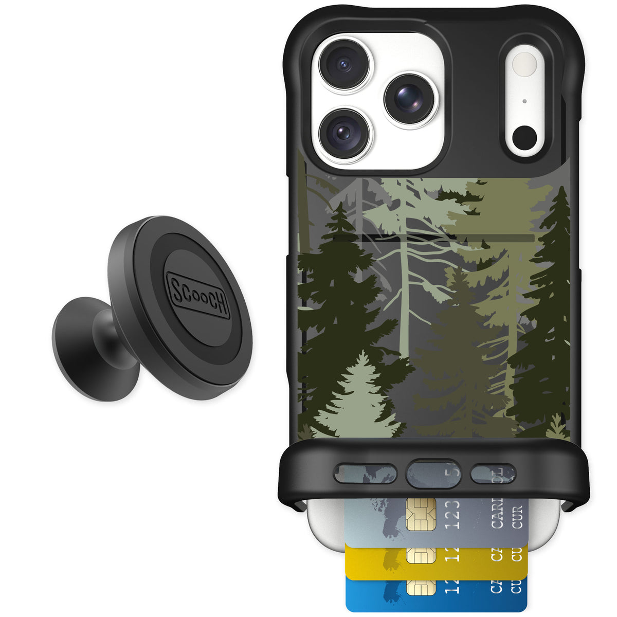 Scooch Wingmate Hidden Pines for iPhone 18 Pro Max — Starter Bundle