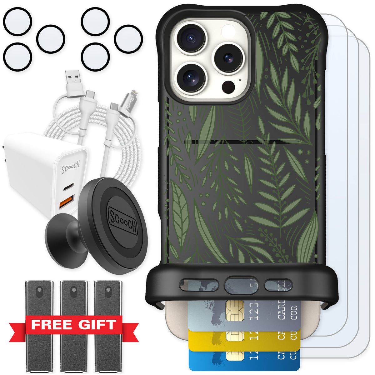 Scooch Wingmate Willow Garden for iPhone 16 Pro Max — Ultimate Bundle