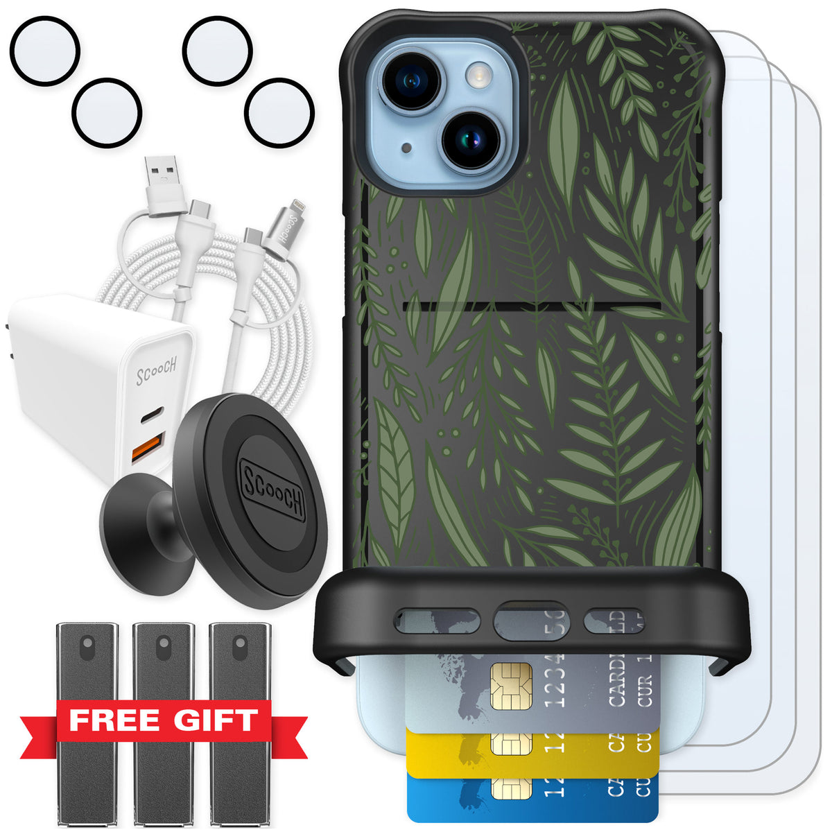 Scooch Wingmate Willow Garden for iPhone 14 Plus — Ultimate Bundle