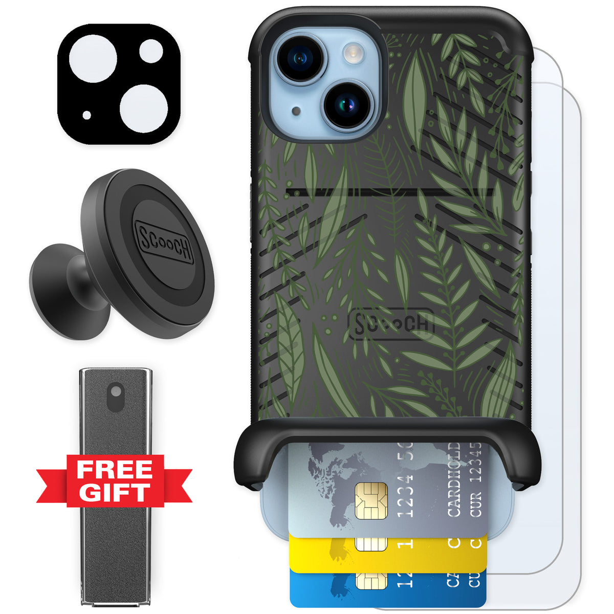 Scooch Wingmate Willow Garden for iPhone 14 — Defender Bundle