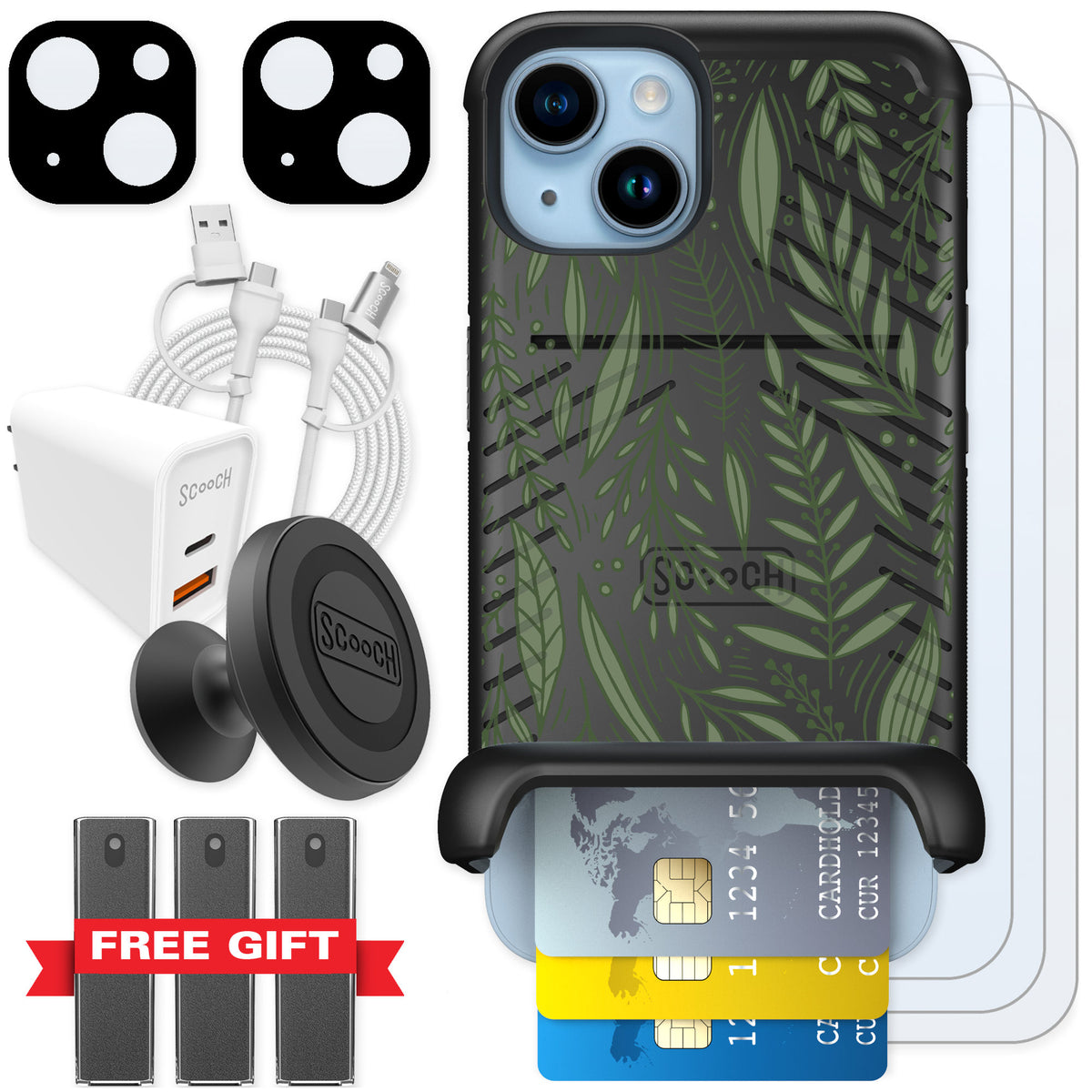 Scooch Wingmate Willow Garden for iPhone 14 — Ultimate Bundle