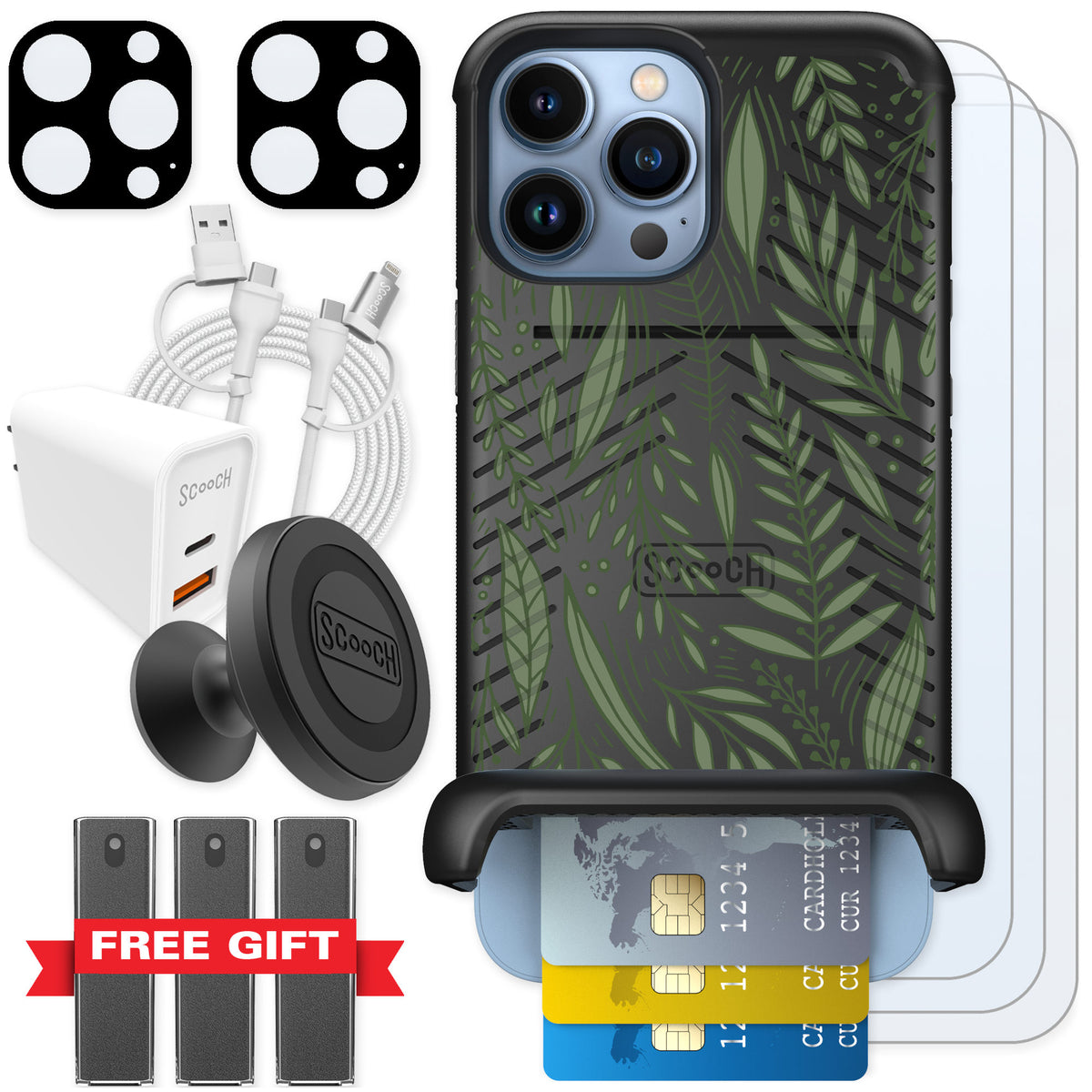 Scooch Wingmate Willow Garden for iPhone 13 Pro Max — Ultimate Bundle