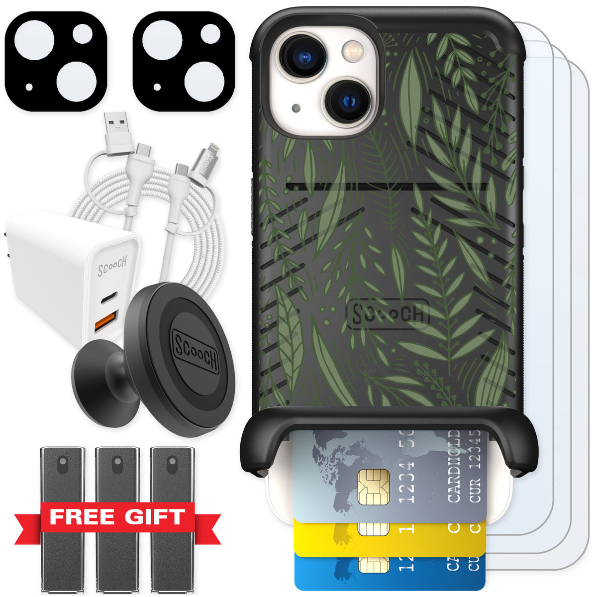 Scooch Wingmate Willow Garden for iPhone 13 — Ultimate Bundle