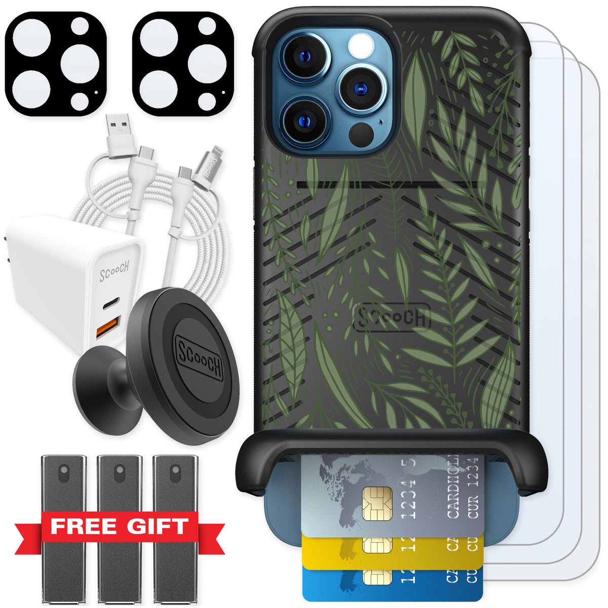 Scooch Wingmate Willow Garden for iPhone 12 Pro — Ultimate Bundle