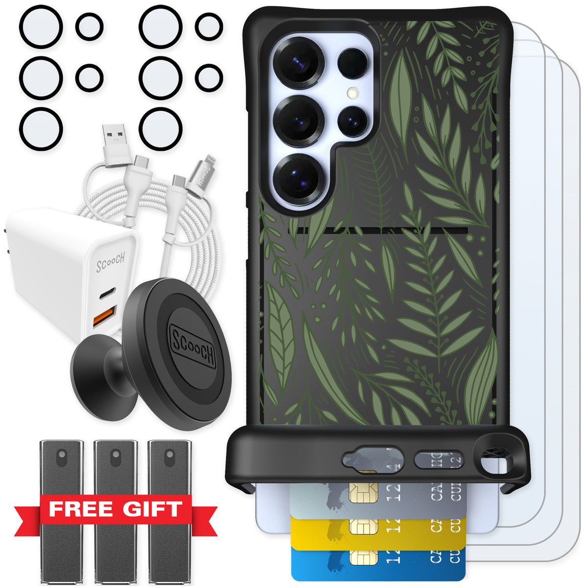 Scooch Wingmate Willow Garden for Galaxy S25 Ultra — Ultimate Bundle