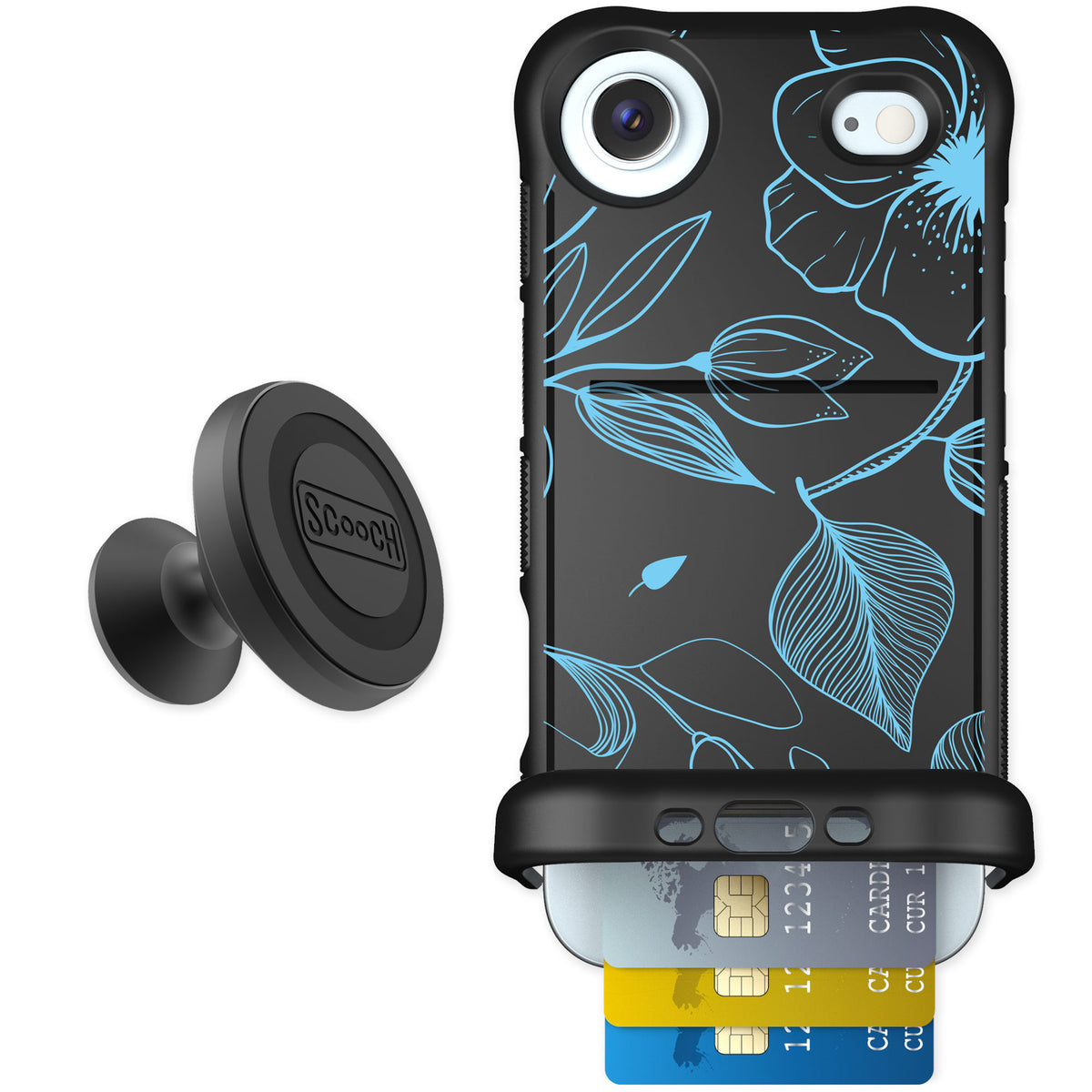 Scooch Wingmate Blue Hibiscus for iPhone Air — Starter Bundle