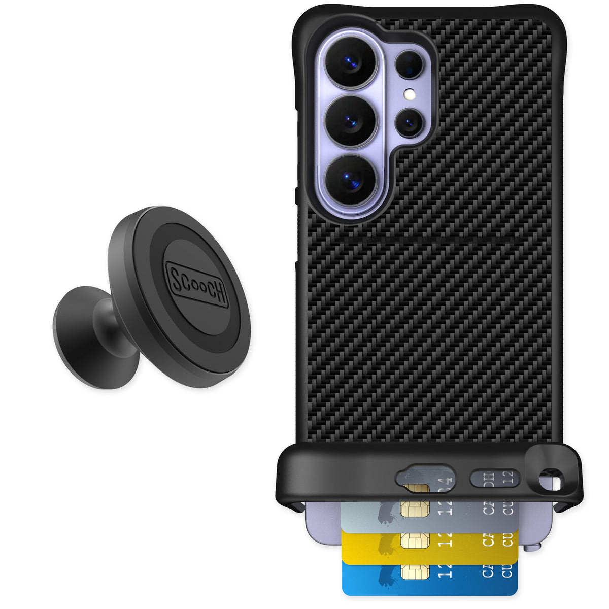 Scooch Wingmate Carbon Fiber for Galaxy S26 Ultra — Starter Bundle