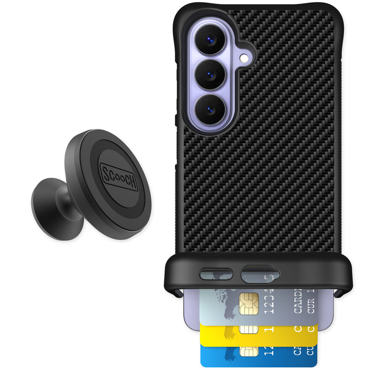 Scooch Wingmate Carbon Fiber for Galaxy S26 — Starter Bundle
