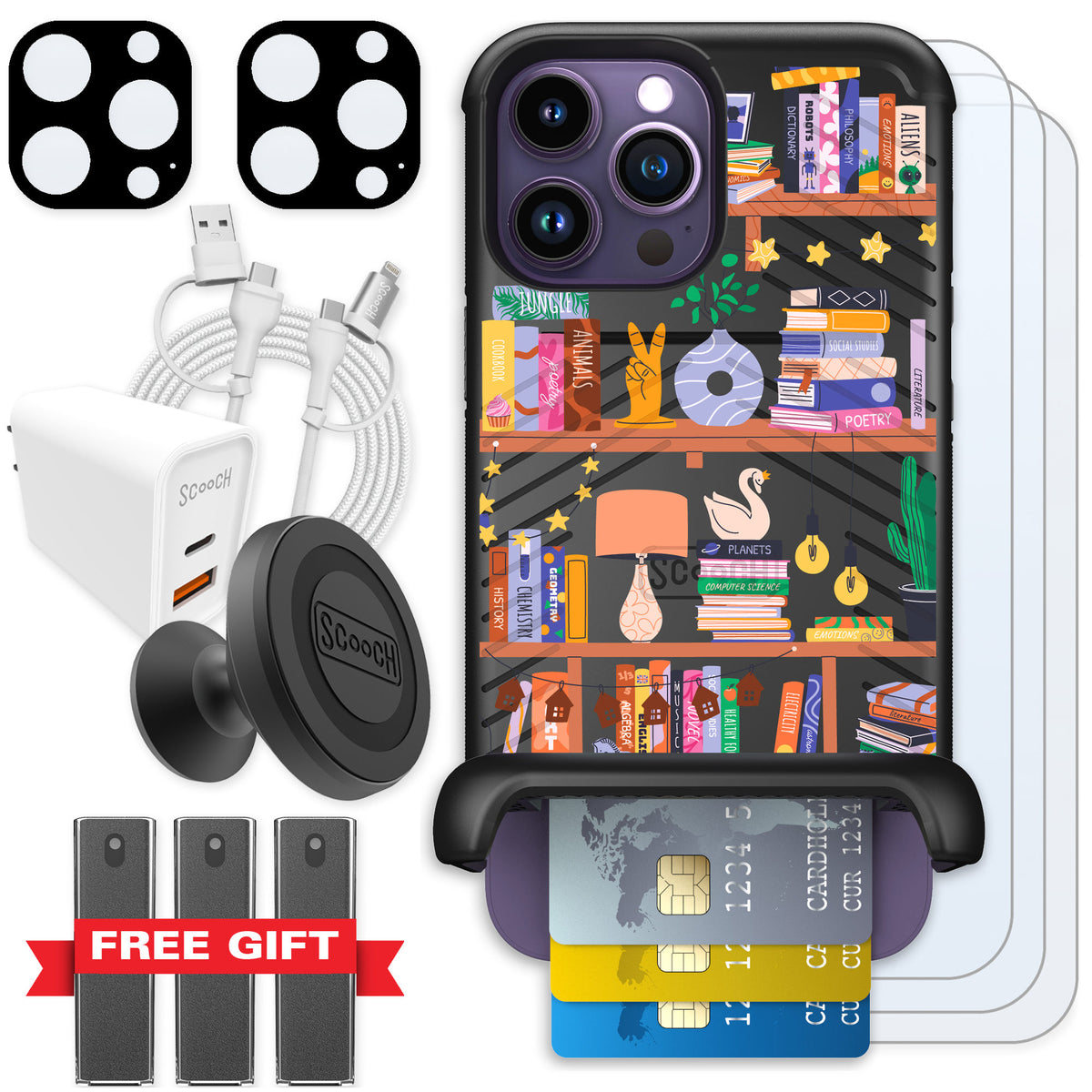 Scooch Wingmate Little Library for iPhone 14 Pro Max — Ultimate Bundle