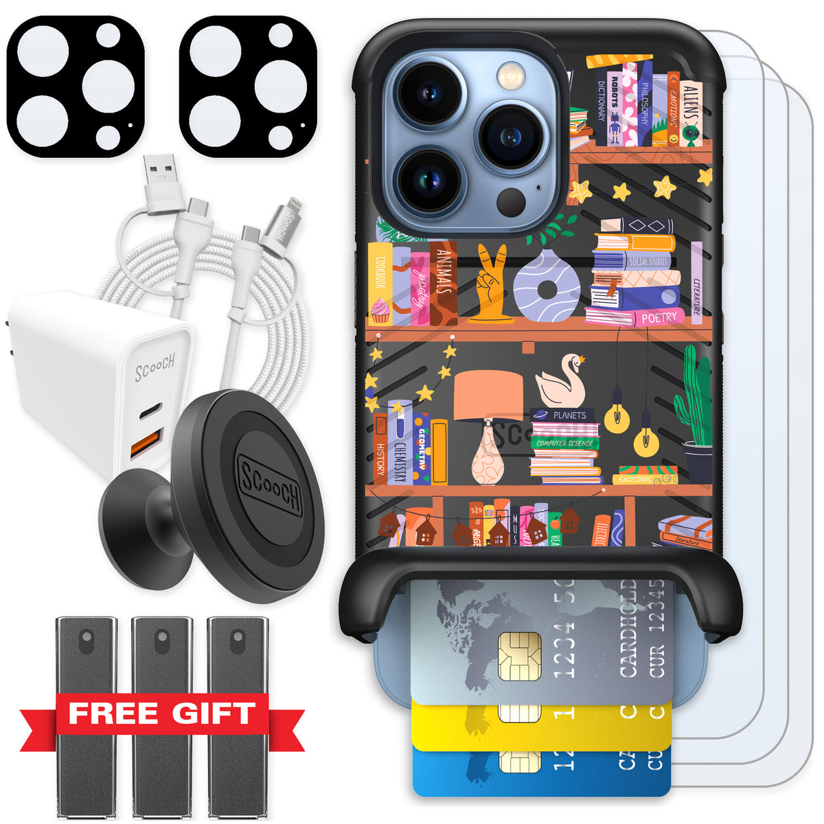 Scooch Wingmate Little Library for iPhone 13 Pro — Ultimate Bundle