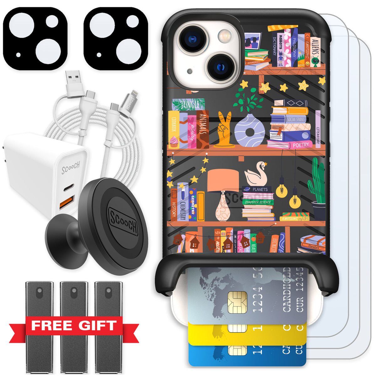 Scooch Wingmate Little Library for iPhone 13 — Ultimate Bundle