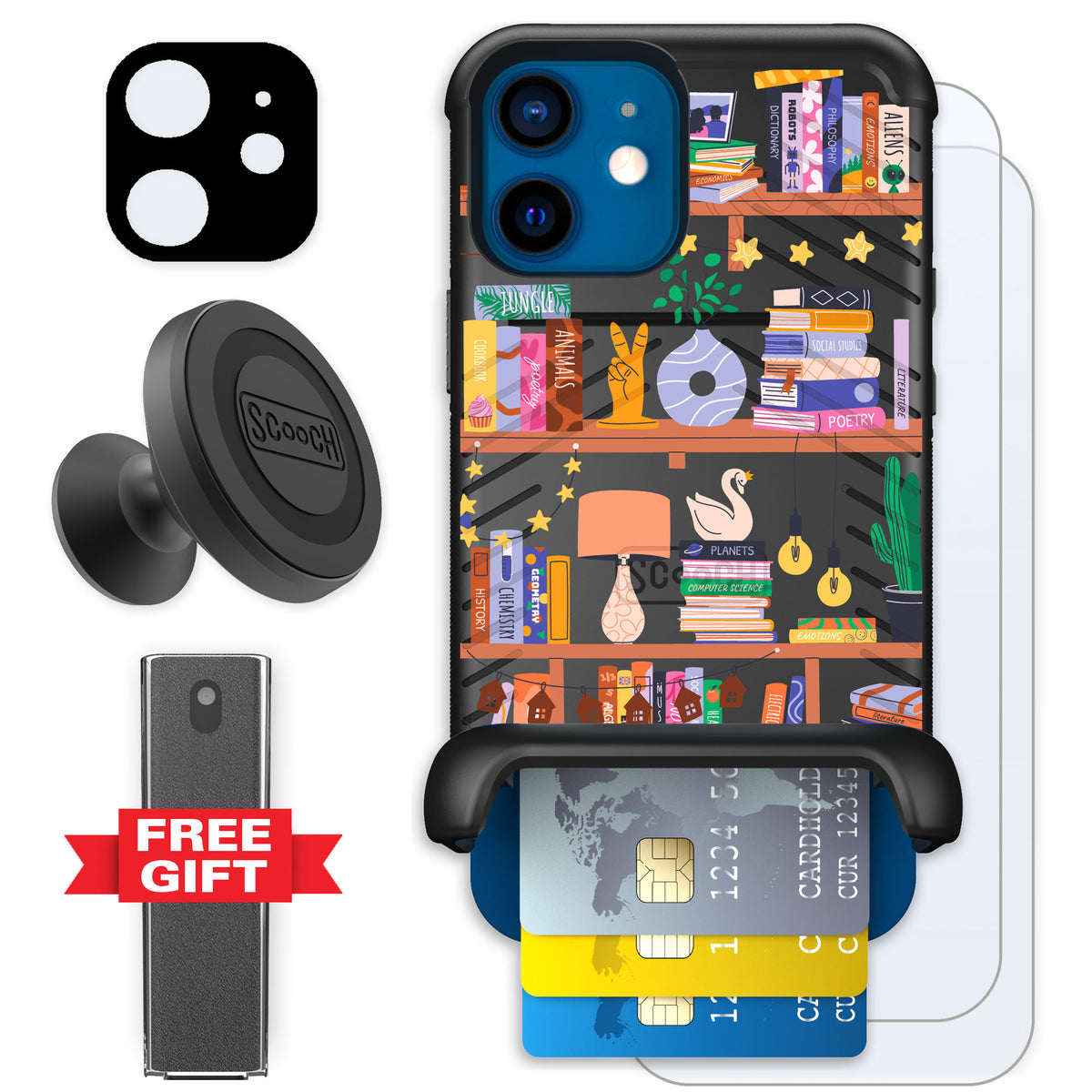 Scooch Wingmate Little Library for iPhone 12 — Defender Bundle