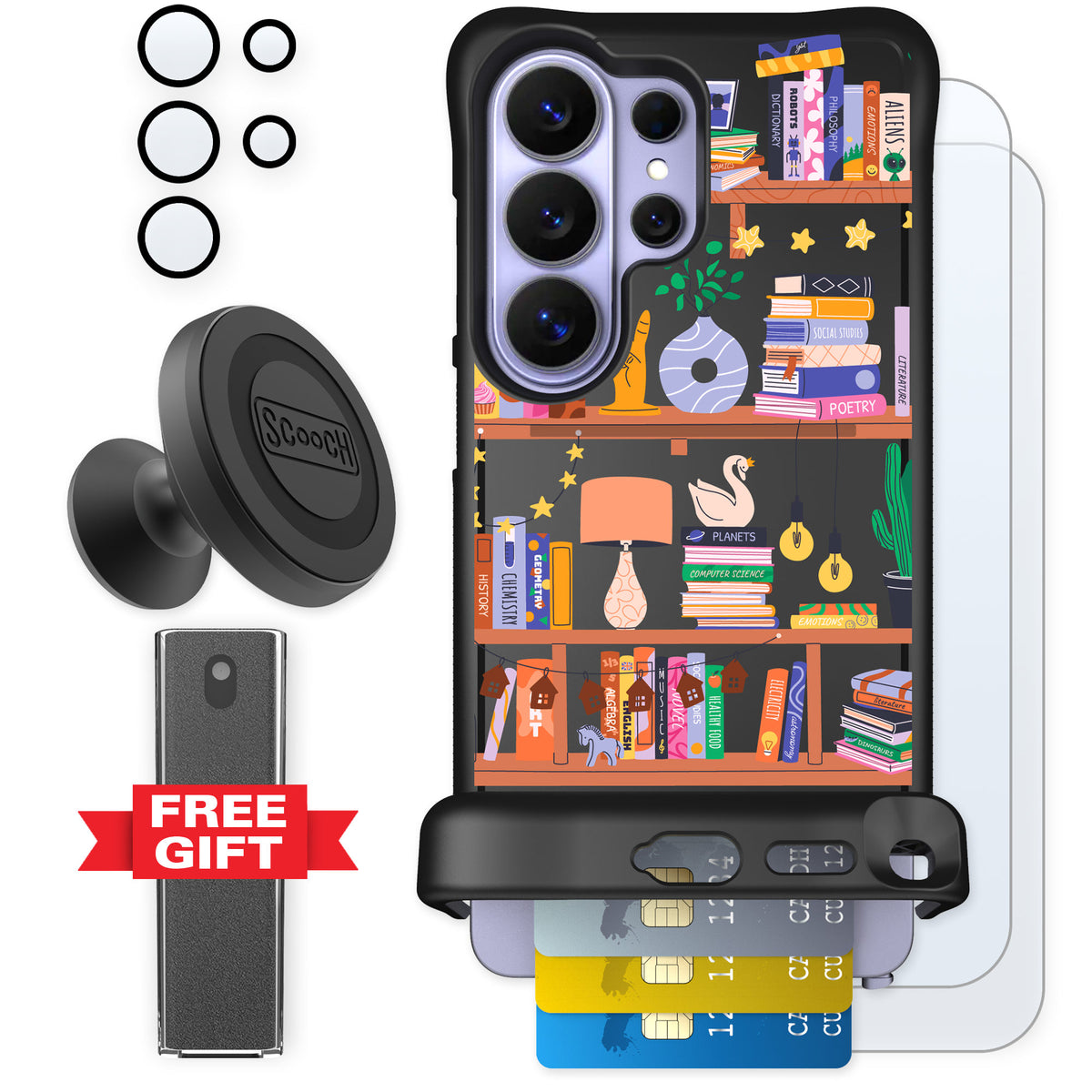 Scooch Wingmate Little Library for Galaxy S26 Ultra — Defender Bundle