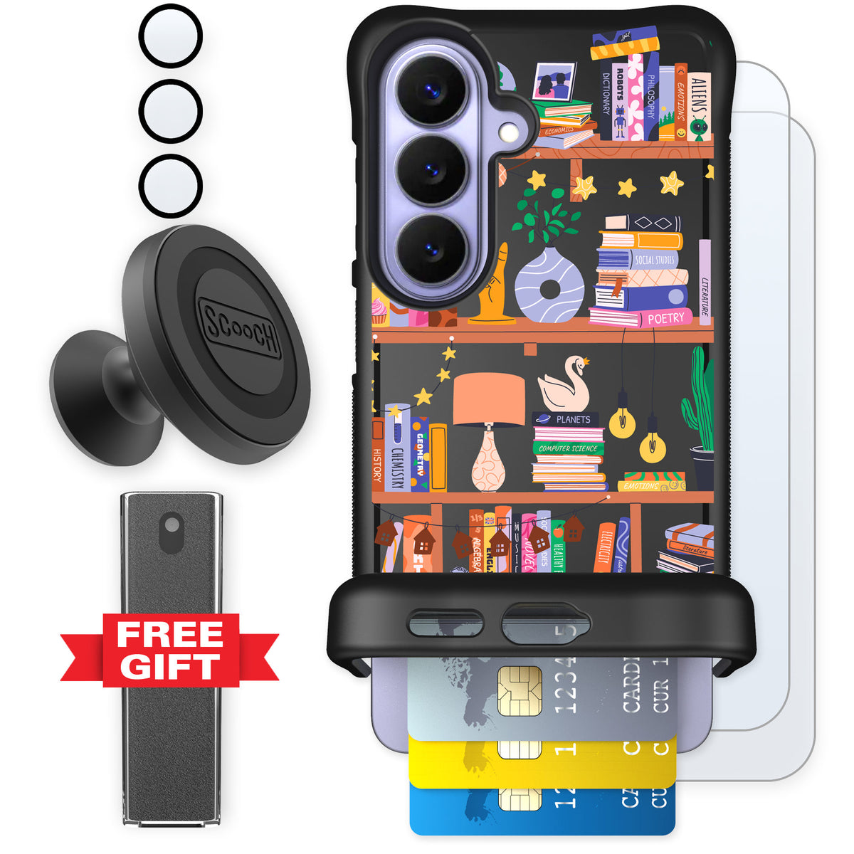 Scooch Wingmate Little Library for Galaxy S26 — Defender Bundle