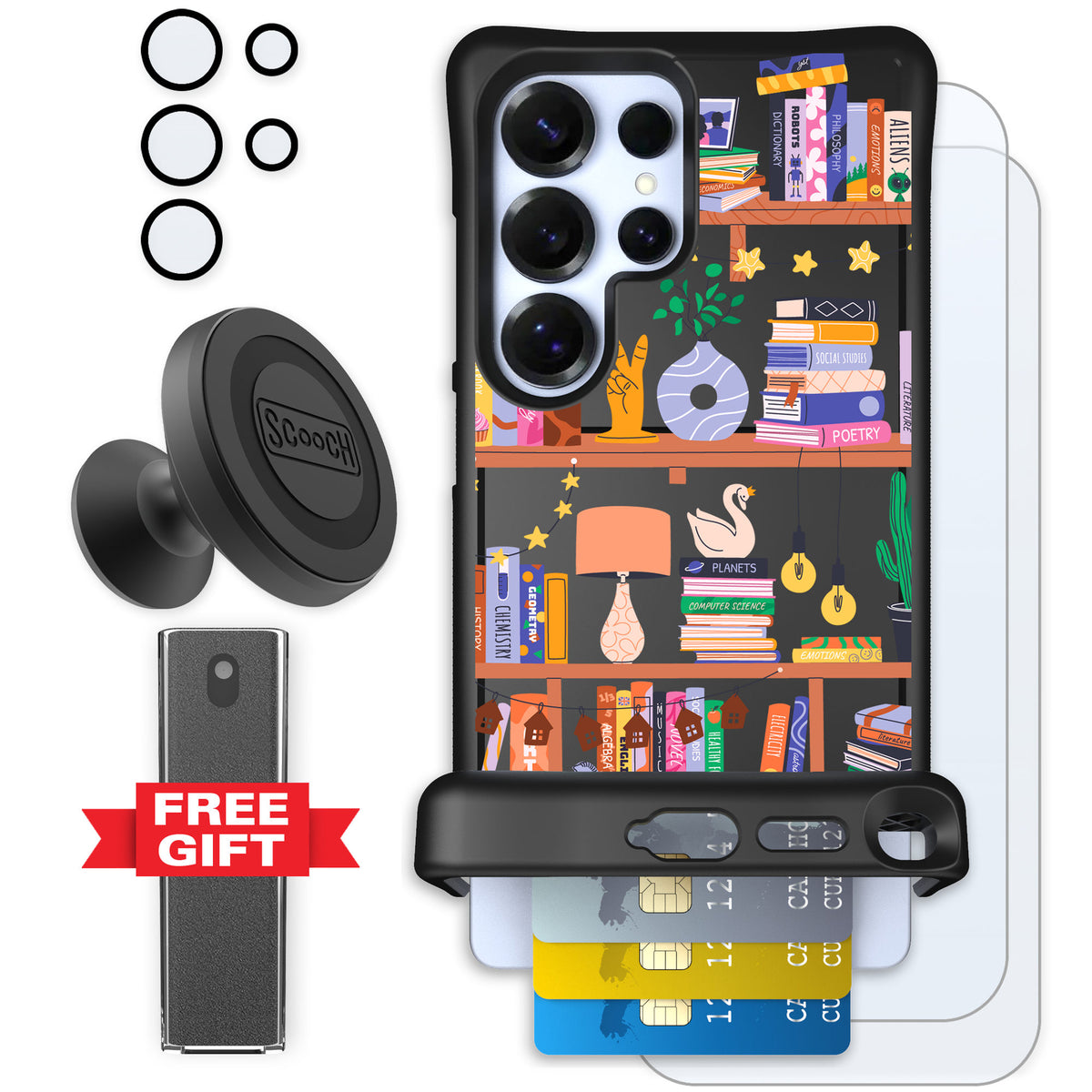 Scooch Wingmate Little Library for Galaxy S25 Ultra — Defender Bundle