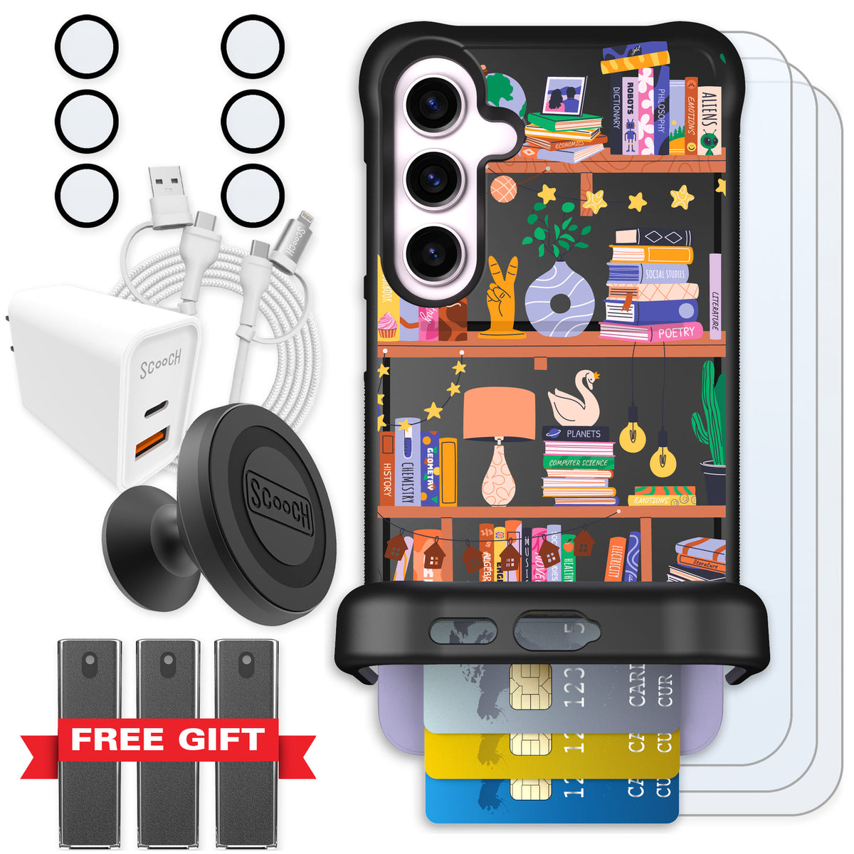 Scooch Wingmate Little Library for Galaxy S24+ — Ultimate Bundle
