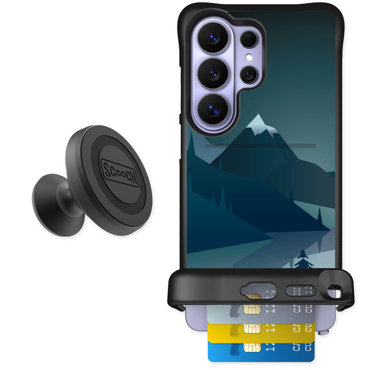 Scooch Wingmate Midnight Ridge for Galaxy S26 Ultra — Starter Bundle