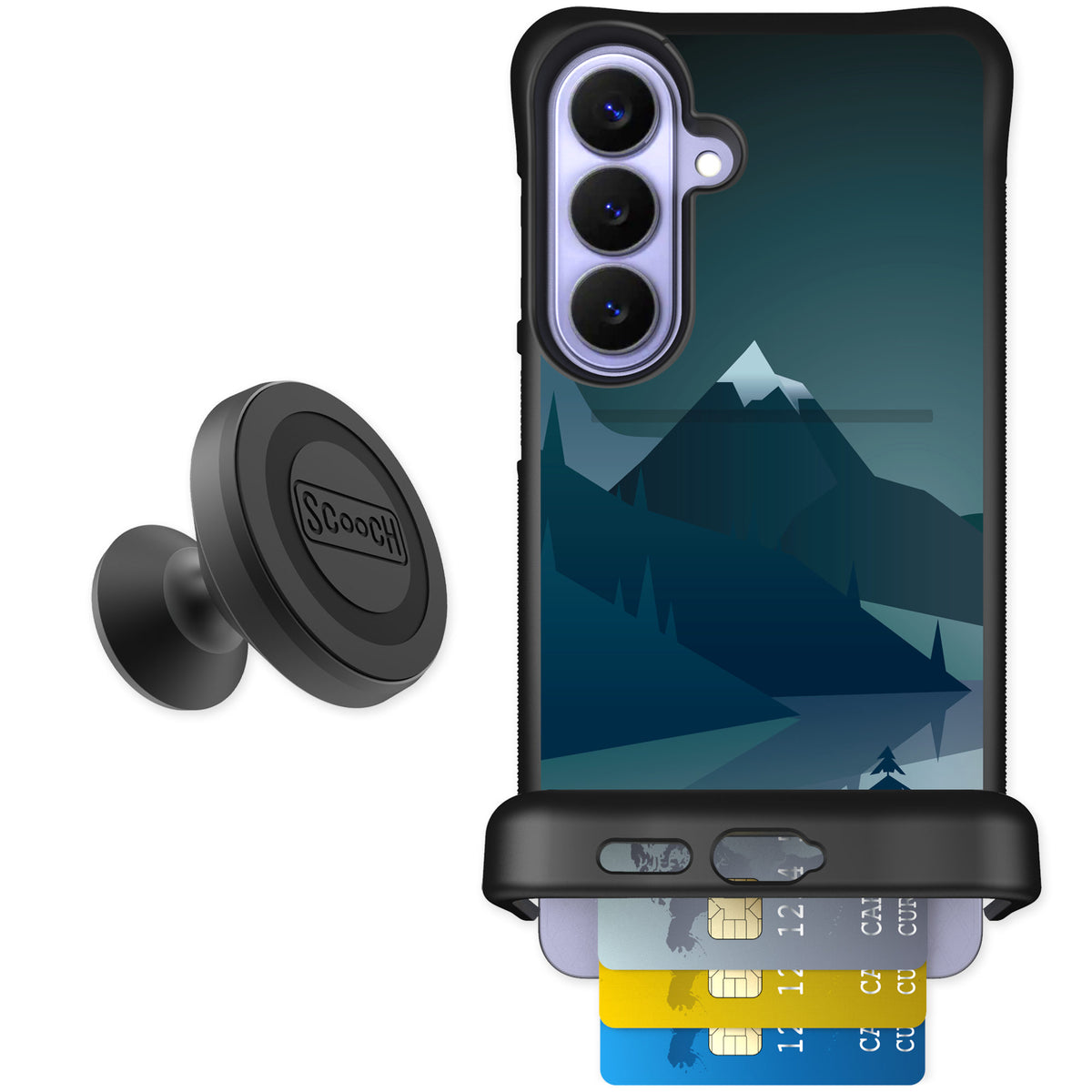Scooch Wingmate Midnight Ridge for Galaxy S26+ — Starter Bundle