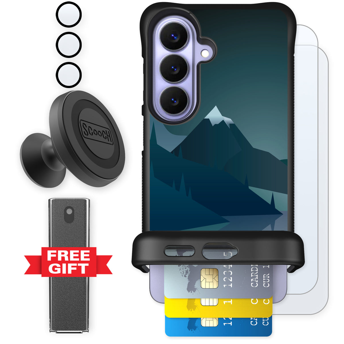 Scooch Wingmate Midnight Ridge for Galaxy S26 — Defender Bundle