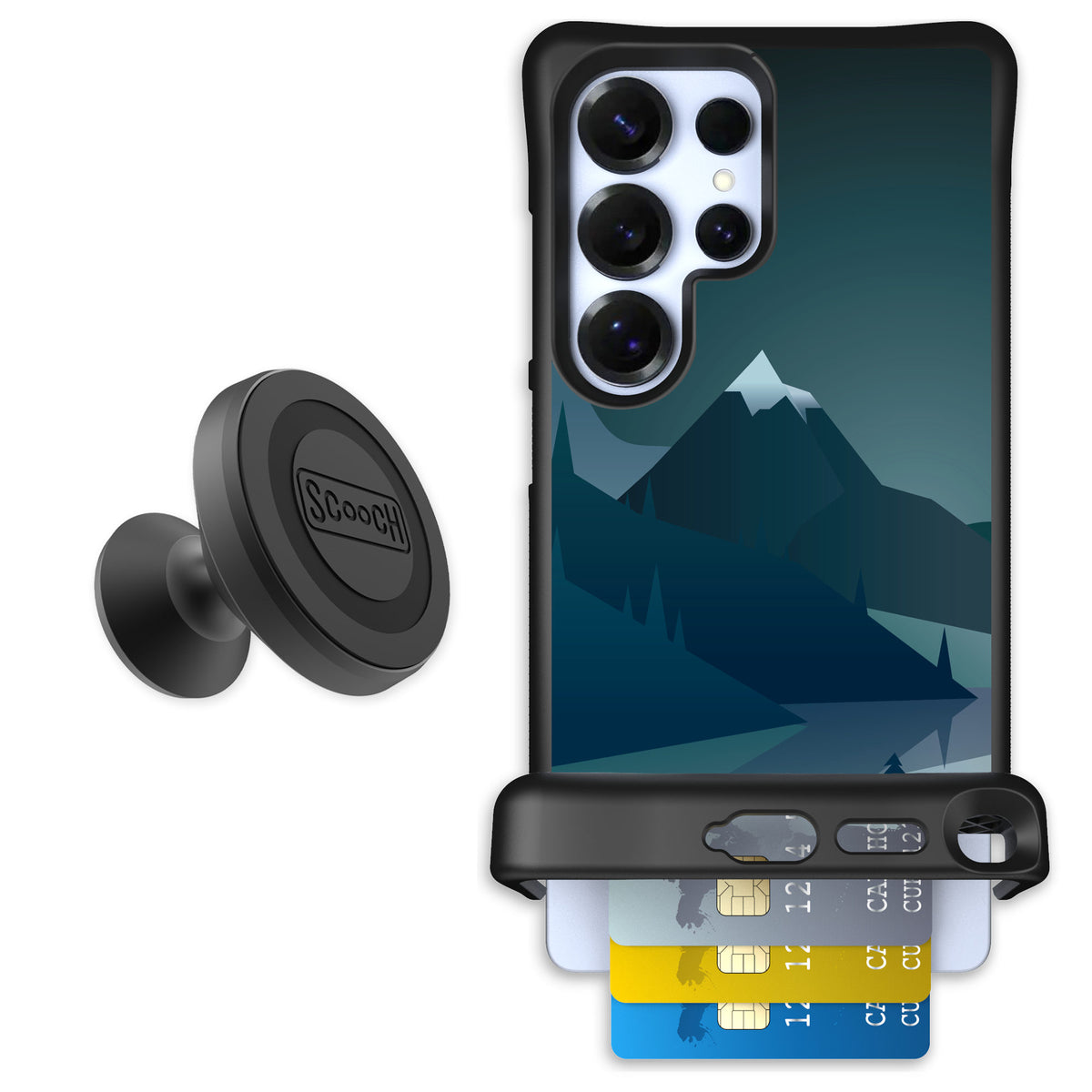 Scooch Wingmate Midnight Ridge for Galaxy S25 Ultra — Starter Bundle