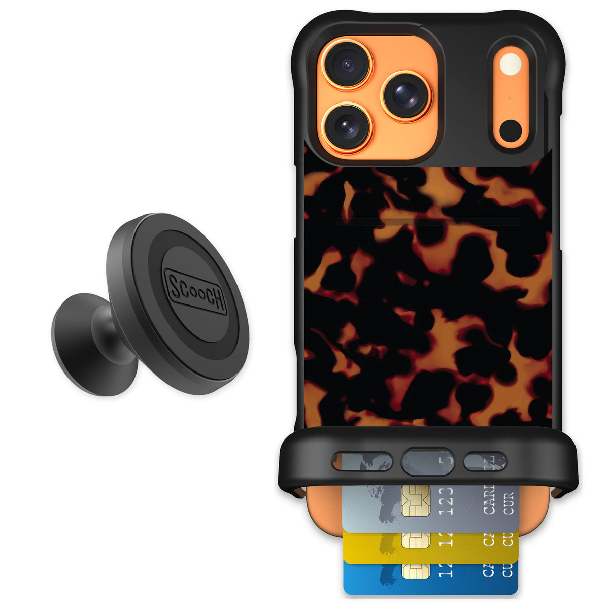Scooch Wingmate Tortoise Shell for iPhone 17 Pro Max — Starter Bundle