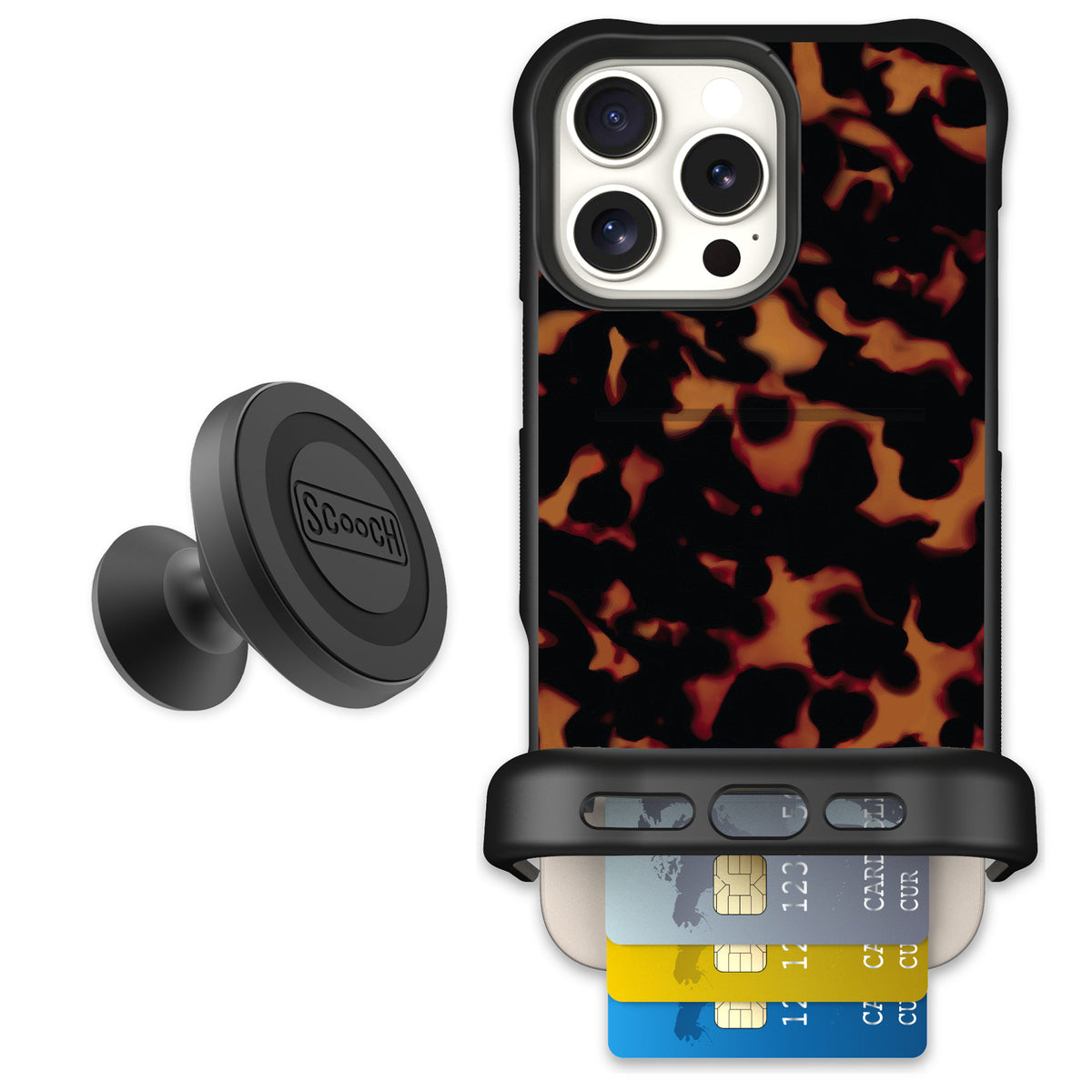 Scooch Wingmate Tortoise Shell for iPhone 16 Pro Max — Starter Bundle